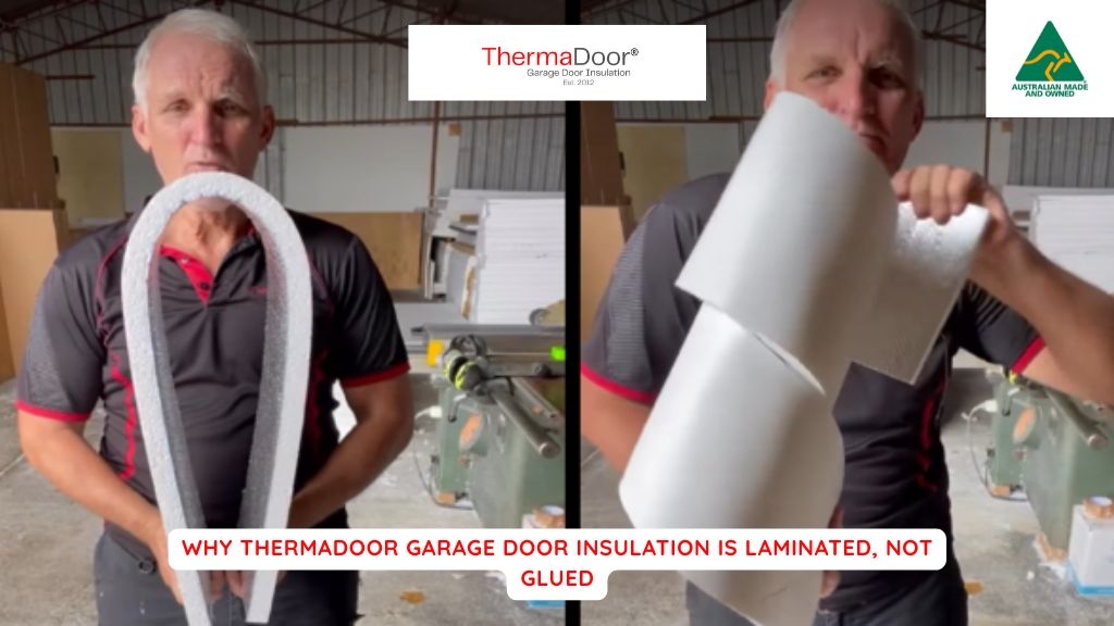 "ThermaDoor Premium laminated garage door insulation R1.48 R1.43 – Australian made and tested"