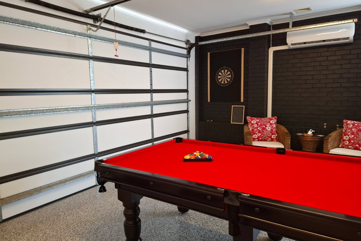 Insulated garage man cave — ThermaDoor garage door insulation Australia