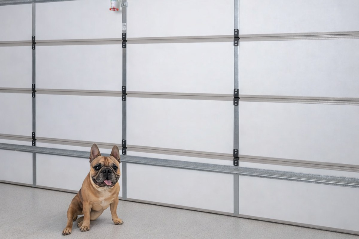 Pet room in temperature-controlled insulated garage with ThermaDoor panels